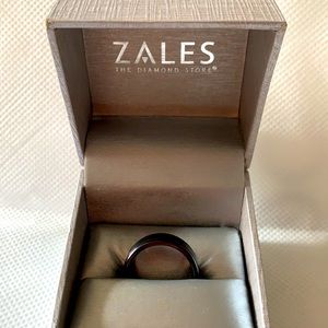 Size 8mm Matt black wedding band